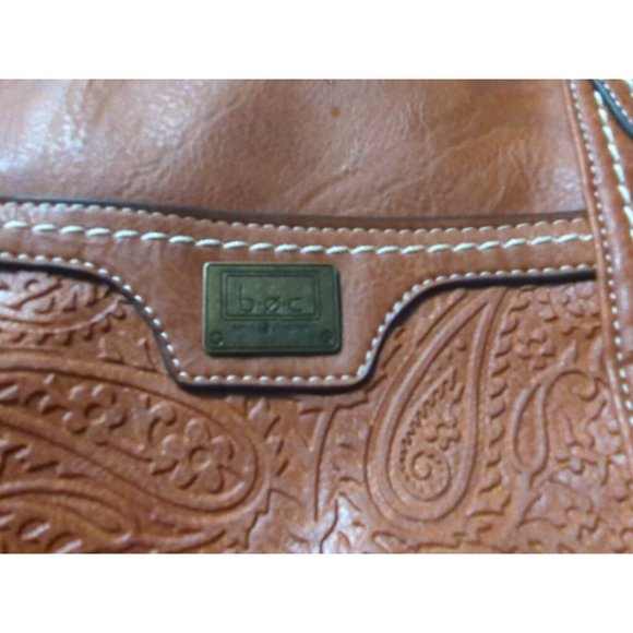 B.O.C. Born Concept Brown Leather Shoulder Strap Bag With Pocketd - Picture 2 of 7